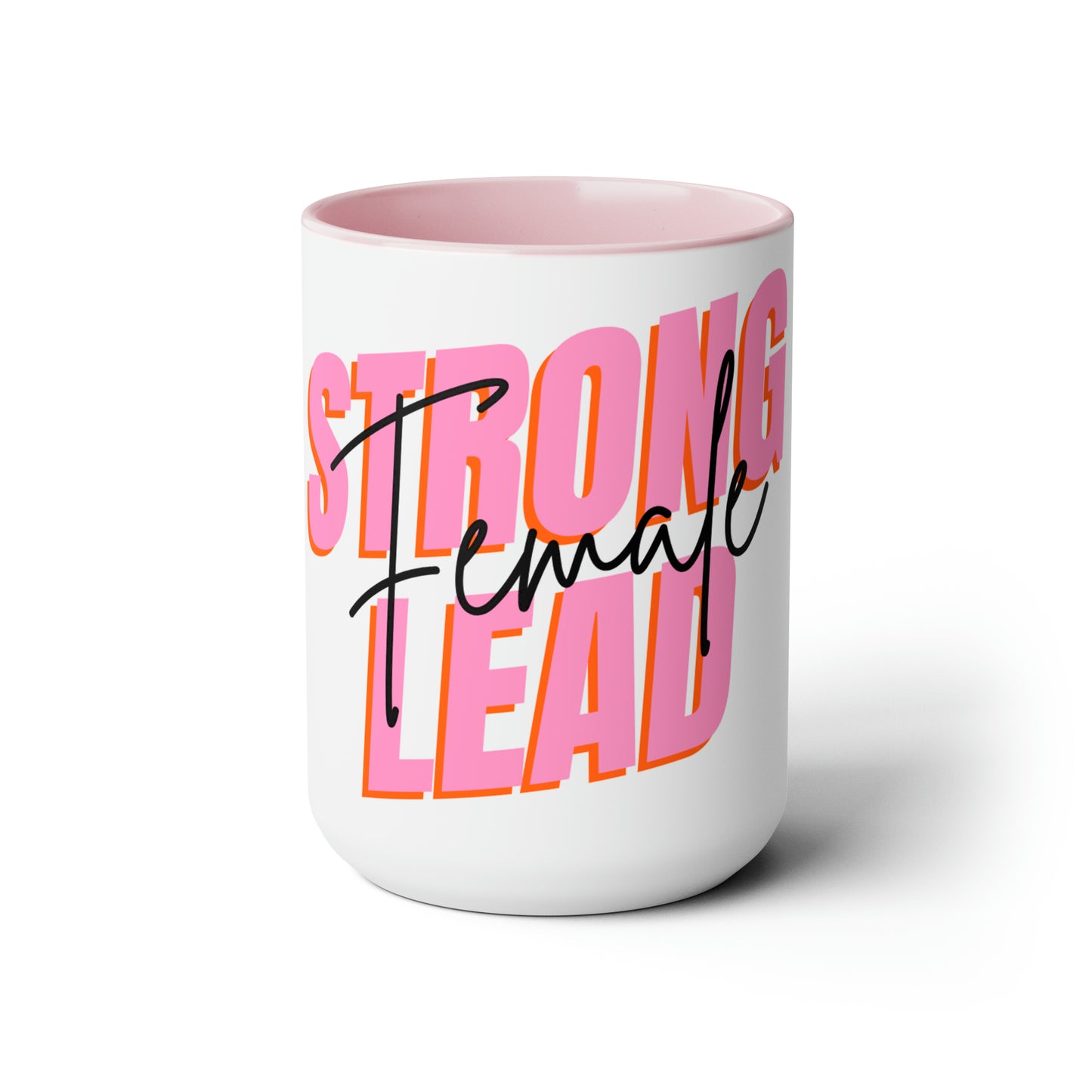 Strong female lead Two-Tone Coffee Mugs, 15oz