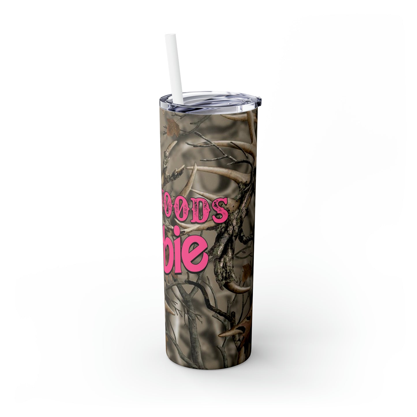 Backwoods Barbie Skinny Tumbler with Straw, 20oz