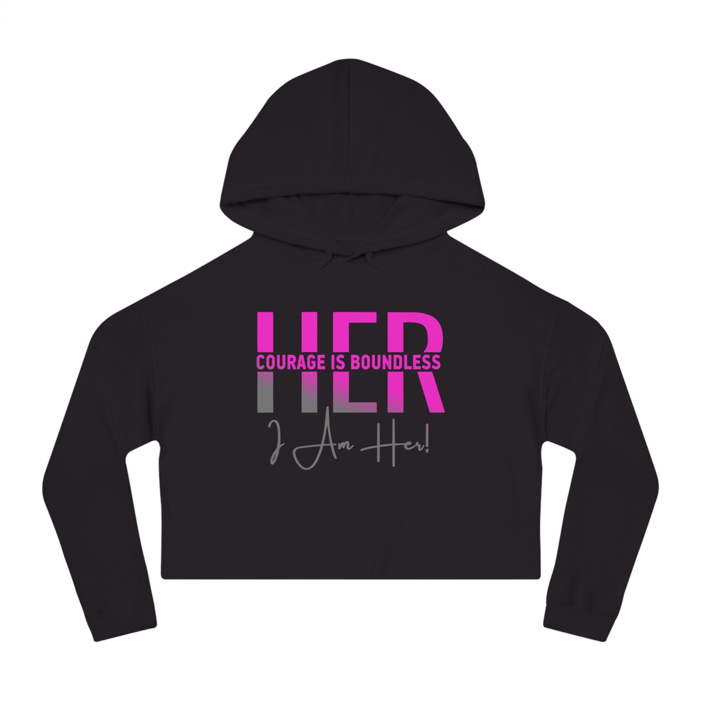 Her courage  Women’s Cropped Hooded Sweatshirt