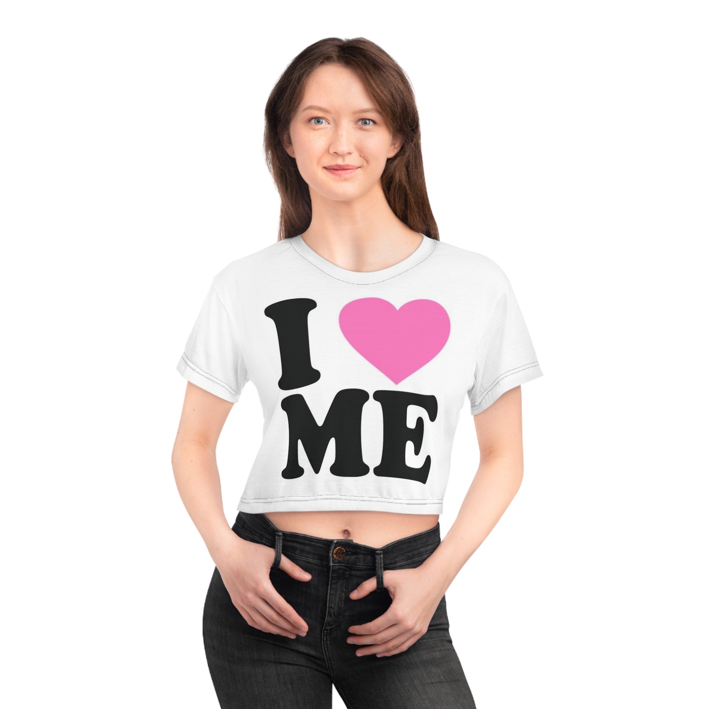 I LOVE ME Crop Tee