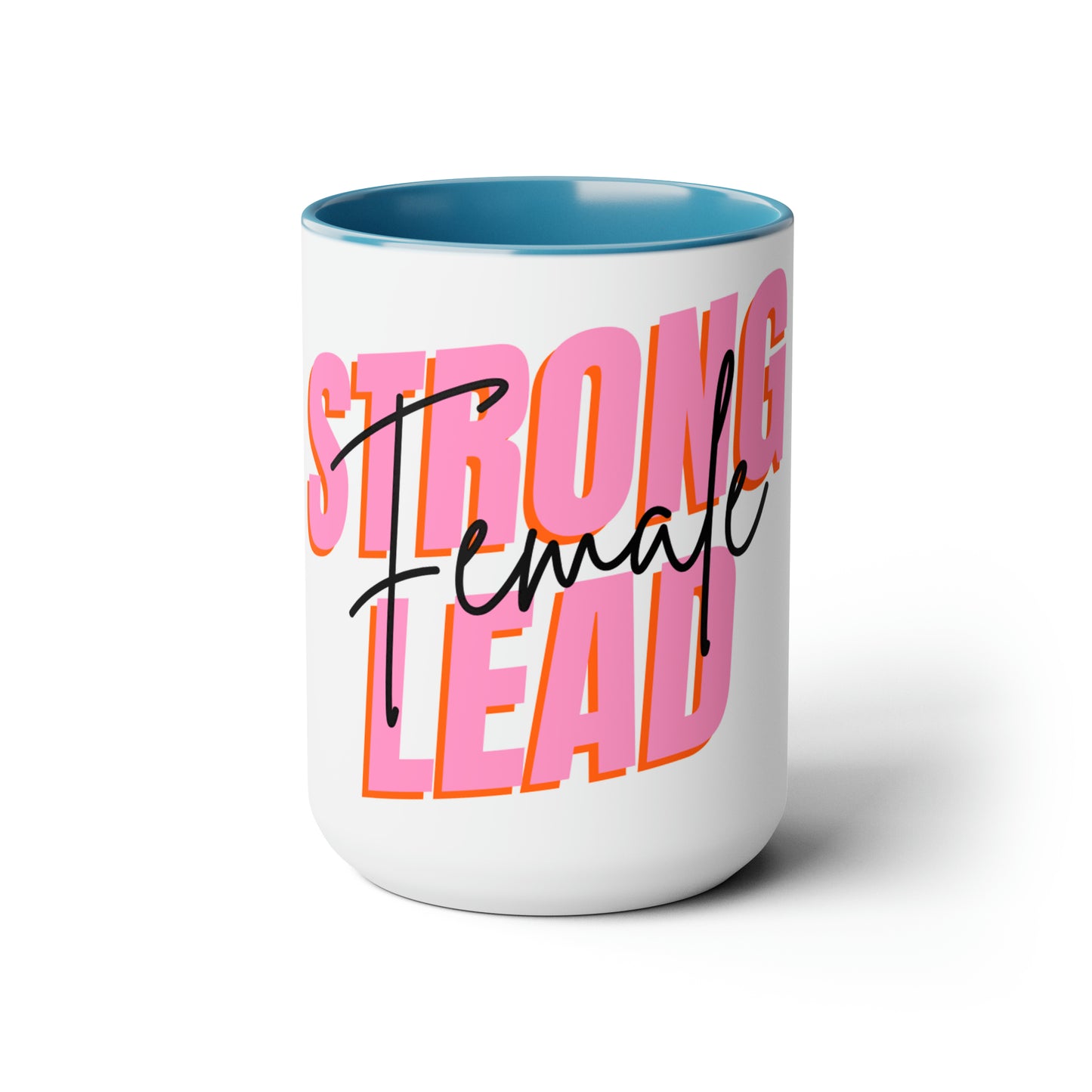 Strong female lead Two-Tone Coffee Mugs, 15oz