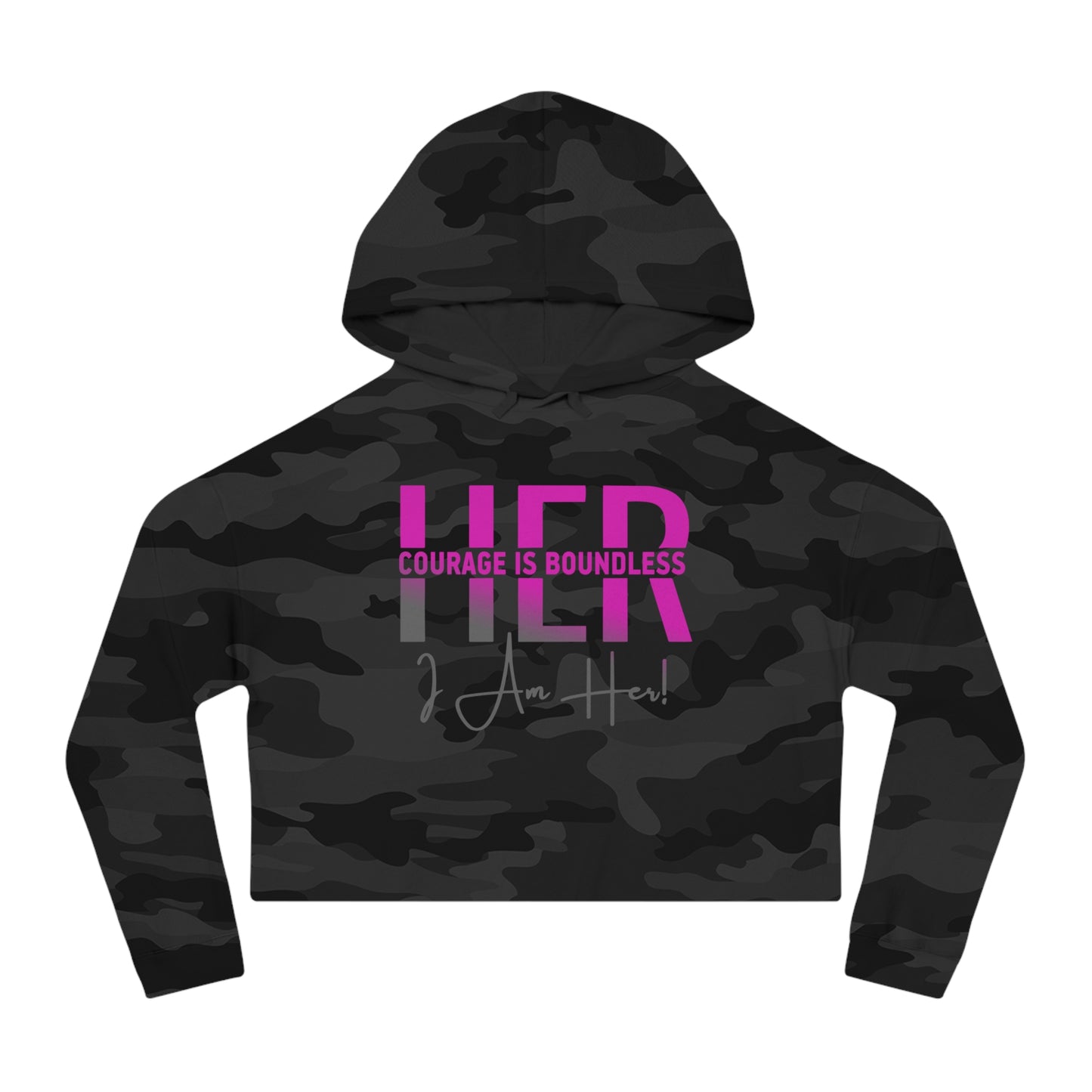 Her courage  Women’s Cropped Hooded Sweatshirt